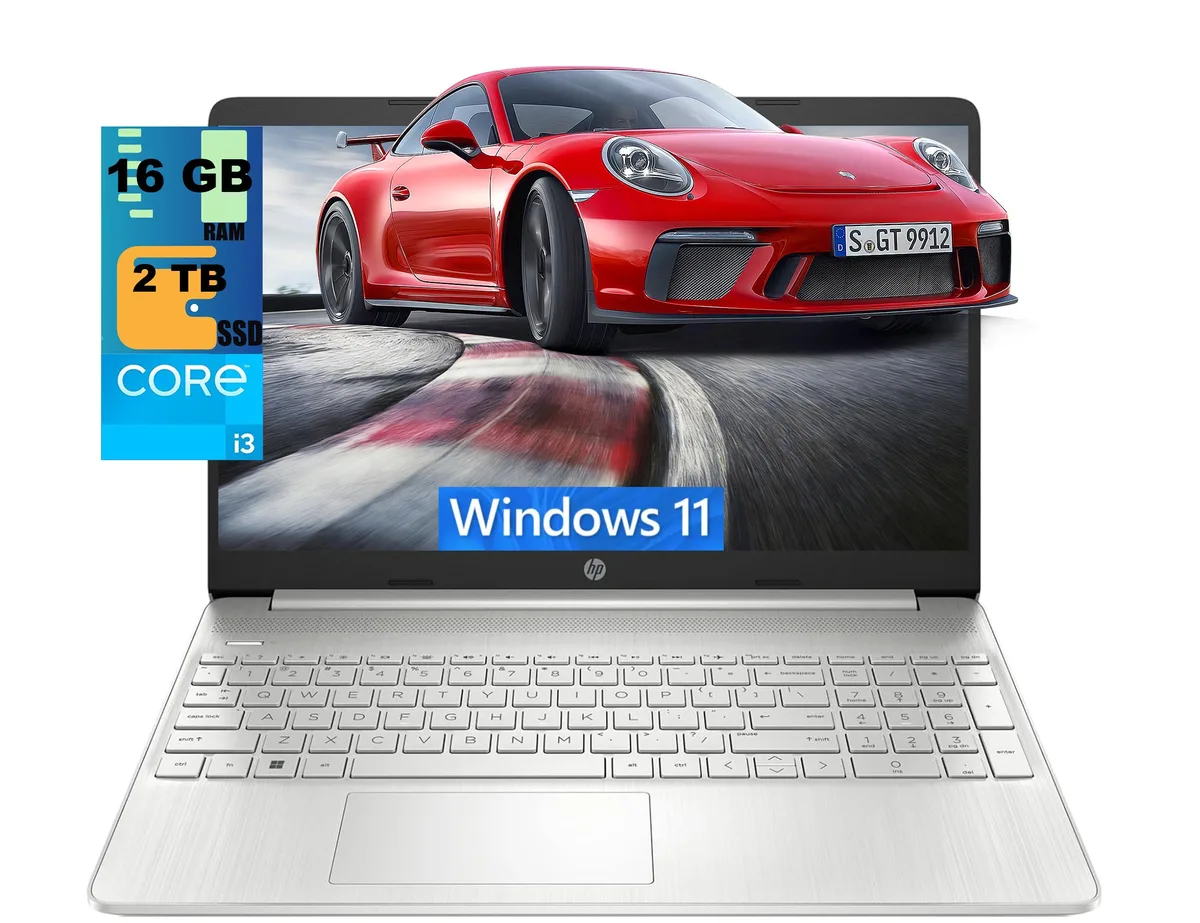 HP HP 15 laptop Intel Core i3-1115G4 16GB 2TB PCIe SSD Silver — photo du produit