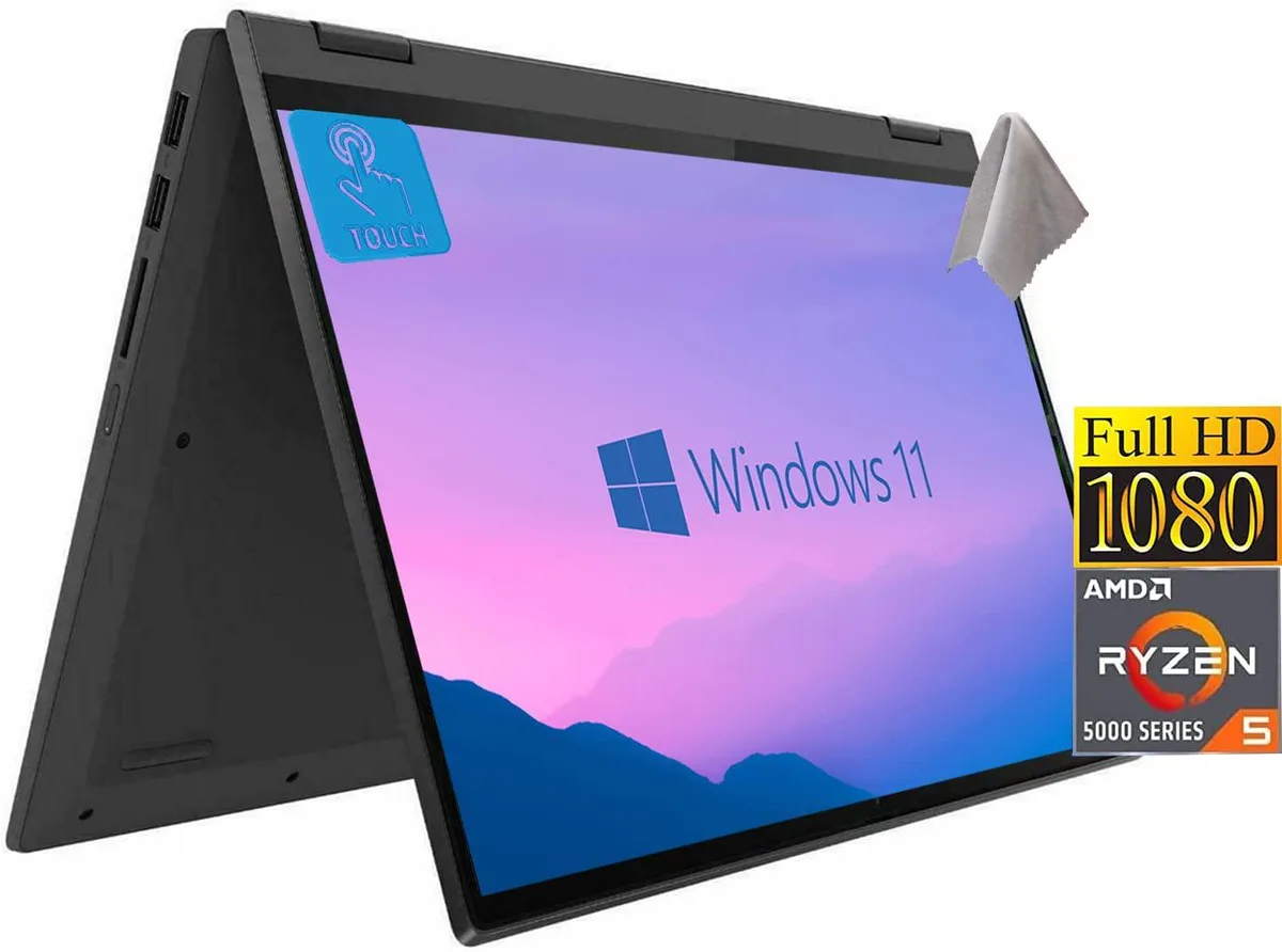 Lenovo Lenovo Flex 5 14.0" FHD Touch Ryzen 5 5500U 16GB 256GB business laptop — tuotekuva