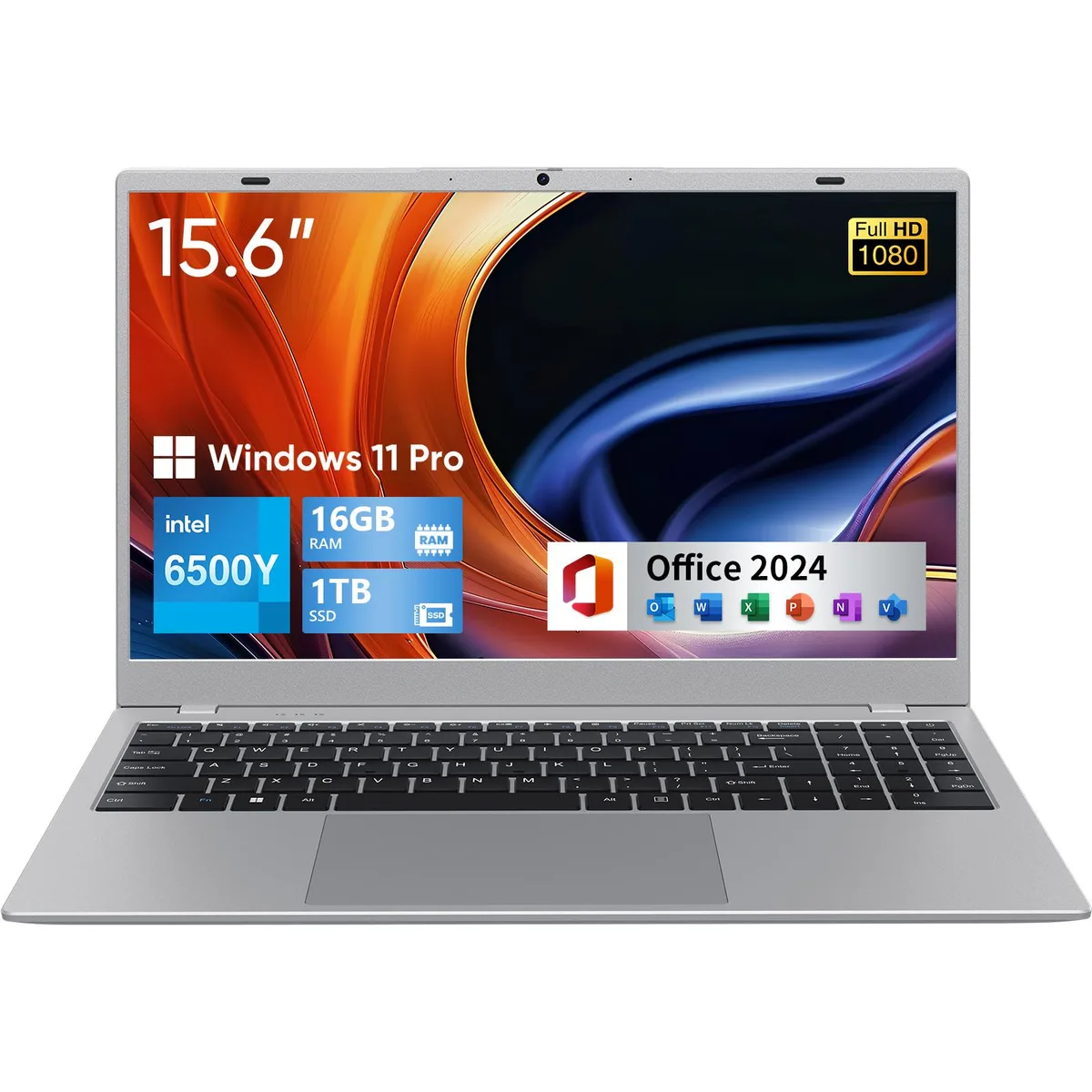 BiTECOOL BiTECOOL 15.6" FHD IPS Laptop Pentium Gold 6500Y 16GB LPDDR3 1TB SATA3 SSD Windows 11 Pro — photo du produit