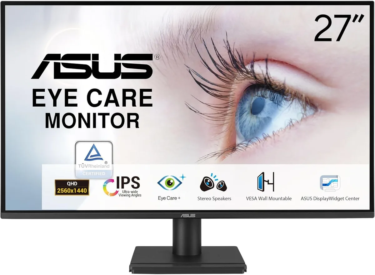 ASUS ASUS VA27AQ 27" QHD 75Hz IPS monitor — product photo