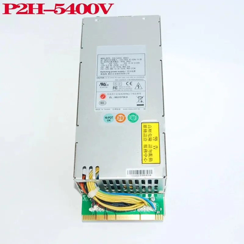 Black rectangular ATX power supply unit with gold certification badge and model label