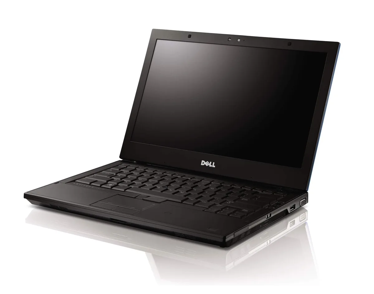 Silver Dell Latitude laptop, 13.3 inch screen, aluminum-magnesium alloy body