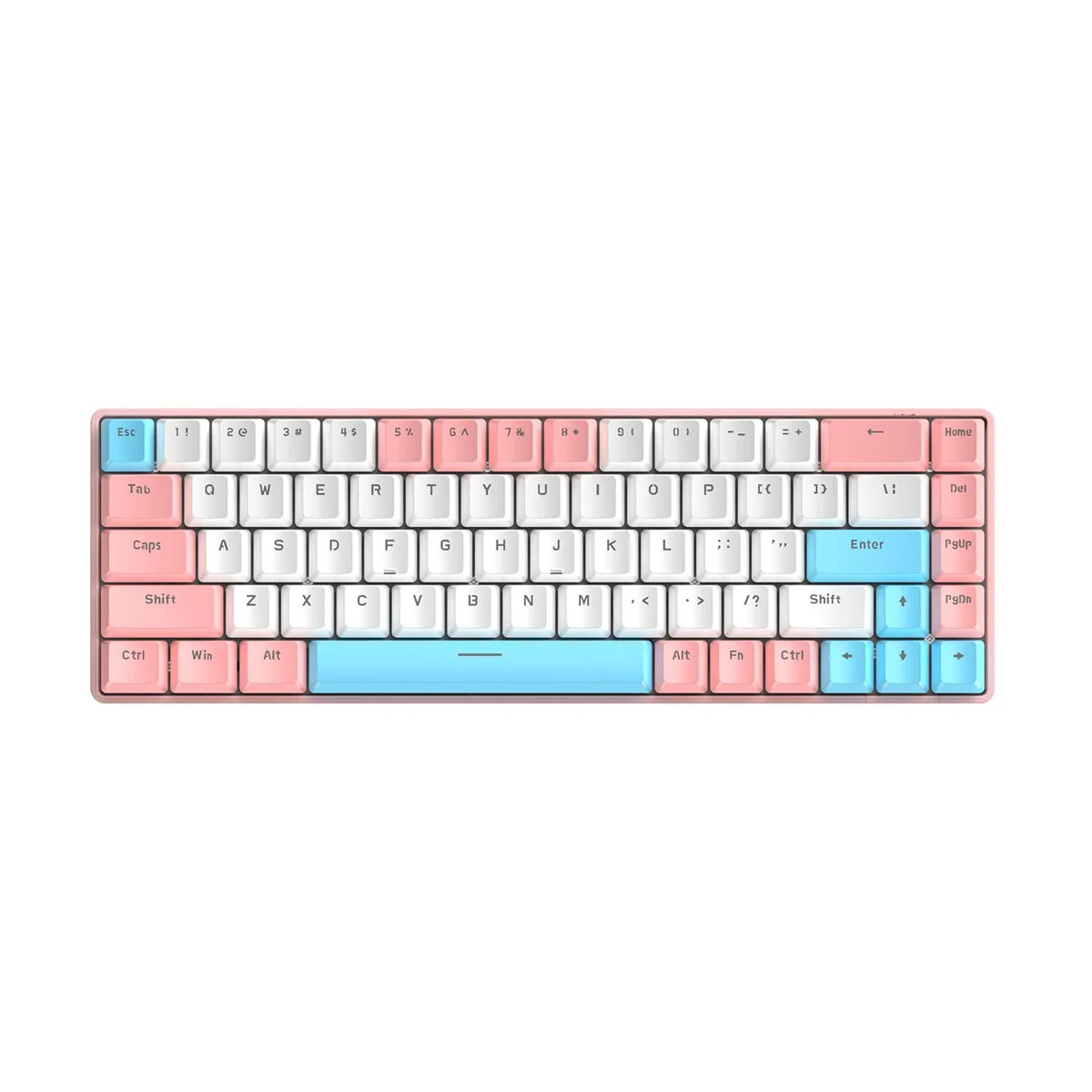zhhcyyds zhhcyyds ZIYOULANG-T8 68-Key Wired Mechanical Gaming Keyboard Pink / White — toote foto