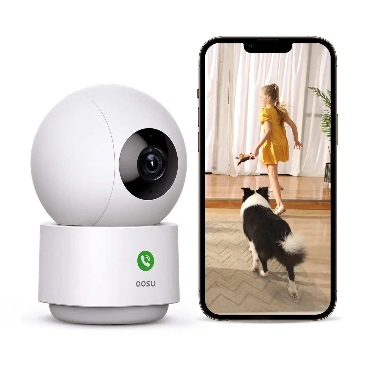 aosu C2E2DA11 2K Indoor Camera 360° 2.4GHz WiFi surveillance security system — 제품 사진