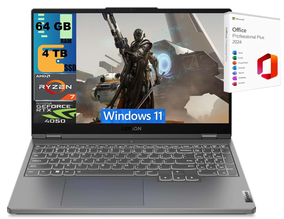 Gray Lenovo LOQ 15 laptop, 15.6 inch non-touch display, matte finish, backlit keyboard, closed lid showing subtle logo