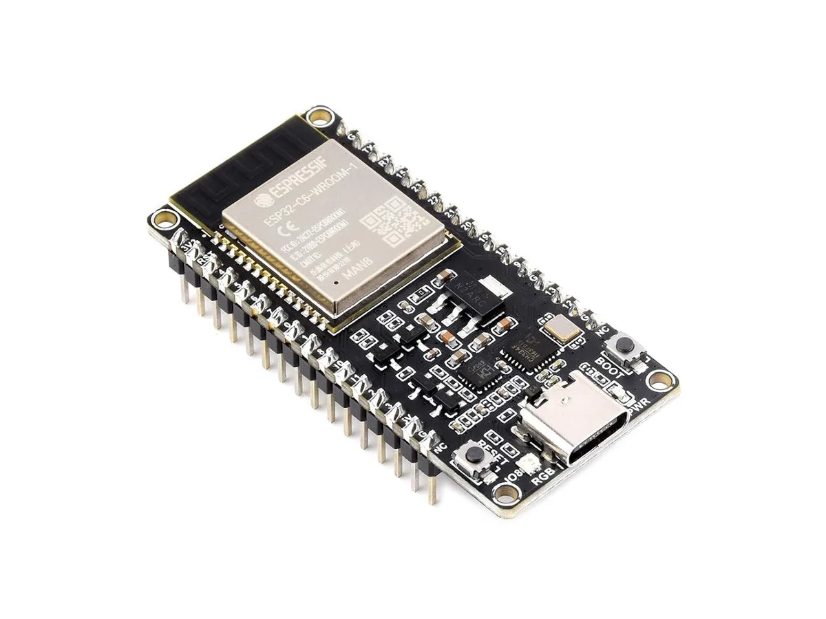 LORDWORLD LORDWORLD ESP32-C6 Development Board WiFi 6 Bluetooth 5 8MB Flash RISC-V 32-bit 160MHz Pre-soldered Header — produkto nuotrauka