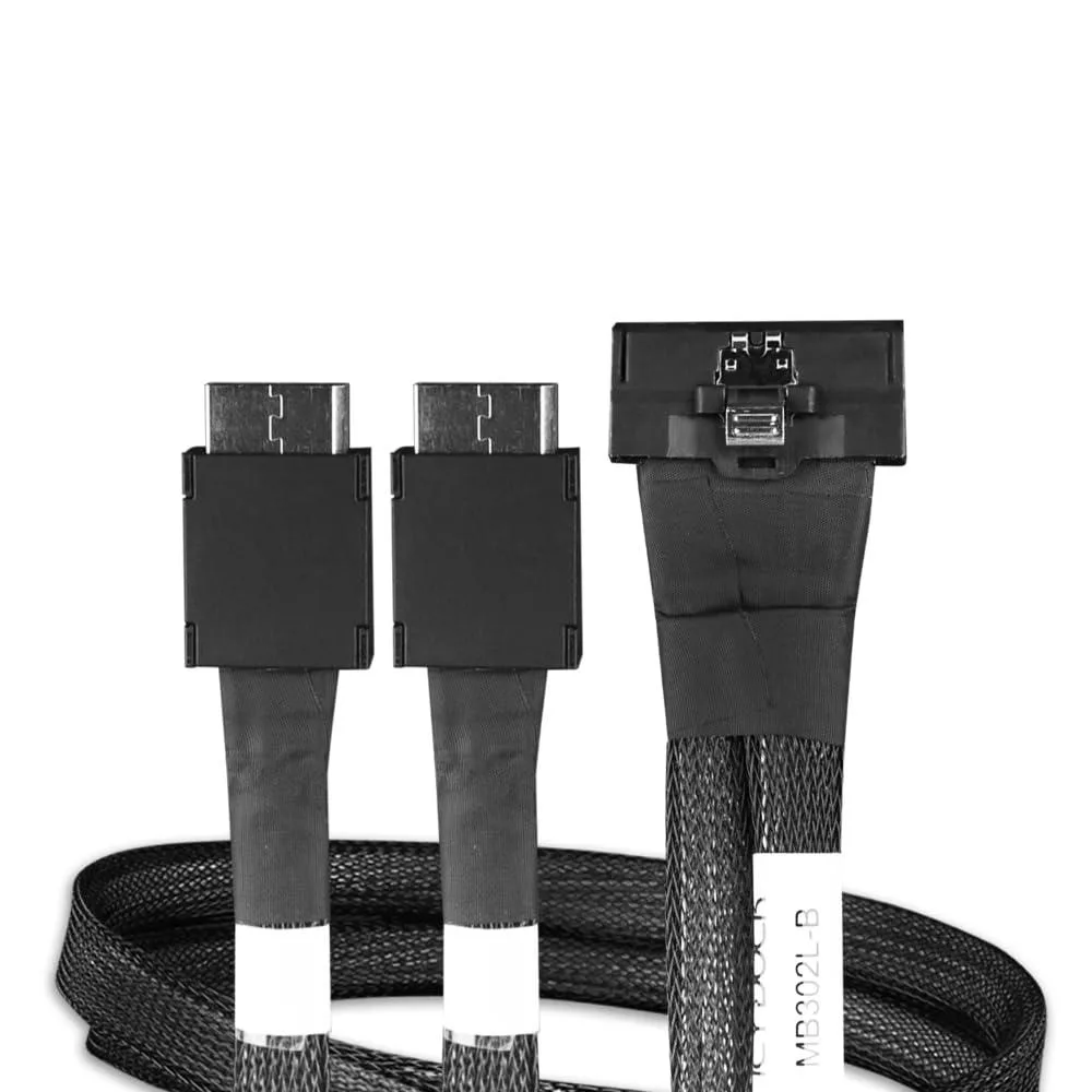 LORDWORLD LORDWORLD MCIO 8i SFF-TA-1016 to 2x OCuLink 4i SFF-8611 Cable 0.5m — product photo
