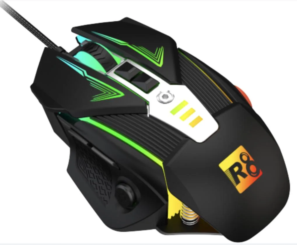 ReeGee ReeGee R8 Gaming Mouse 7200 DPI Wired Black — Produktfoto