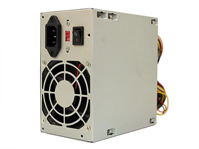 Grey ATX power supply unit with single fan visible