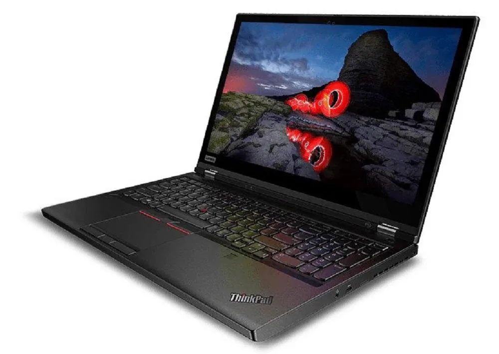 Black ThinkPad P53 mobile workstation, 15.6 inch FHD IPS display, non-touch, fingerprint reader, closed lid