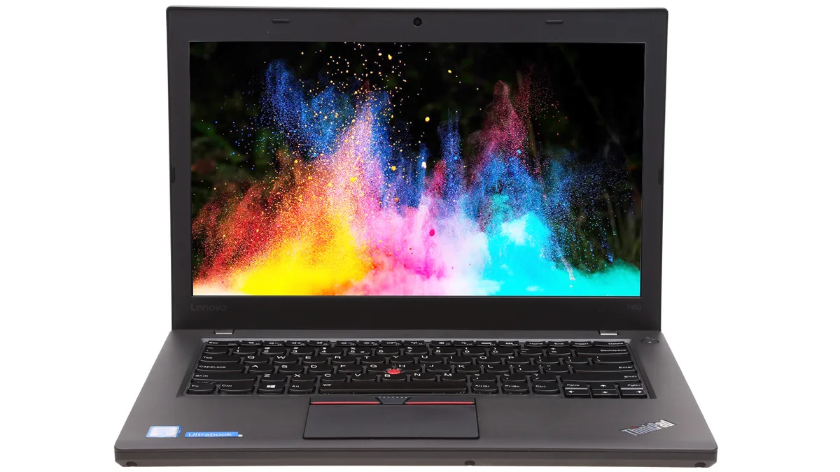 Black 14 inch Lenovo ThinkPad T460 laptop matte finish closed lid