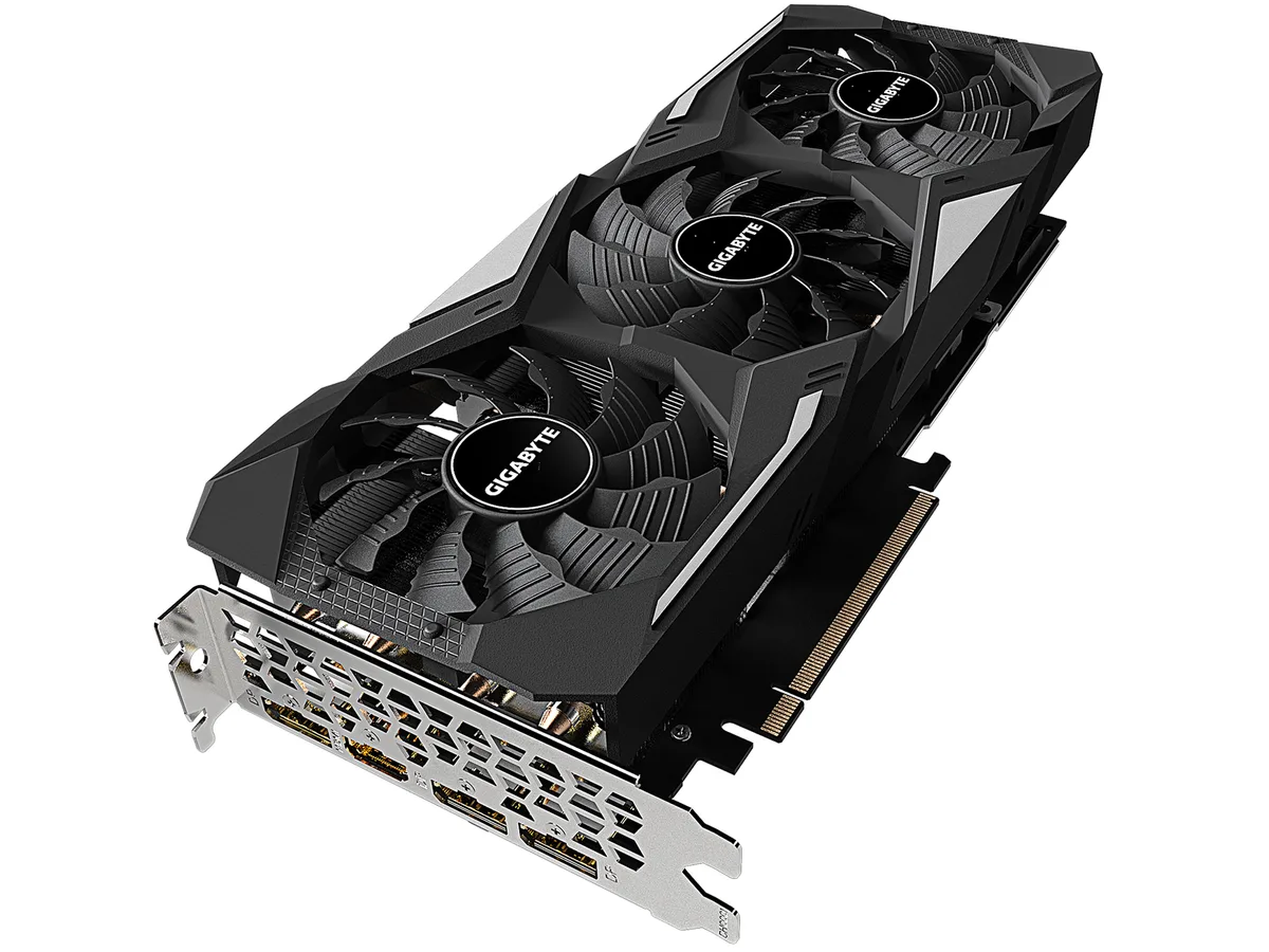 GIGABYTE RTX 2080 Super WINDFORCE 3X graphics card, three fans, metal backplate, 2.5-slot ATX form factor
