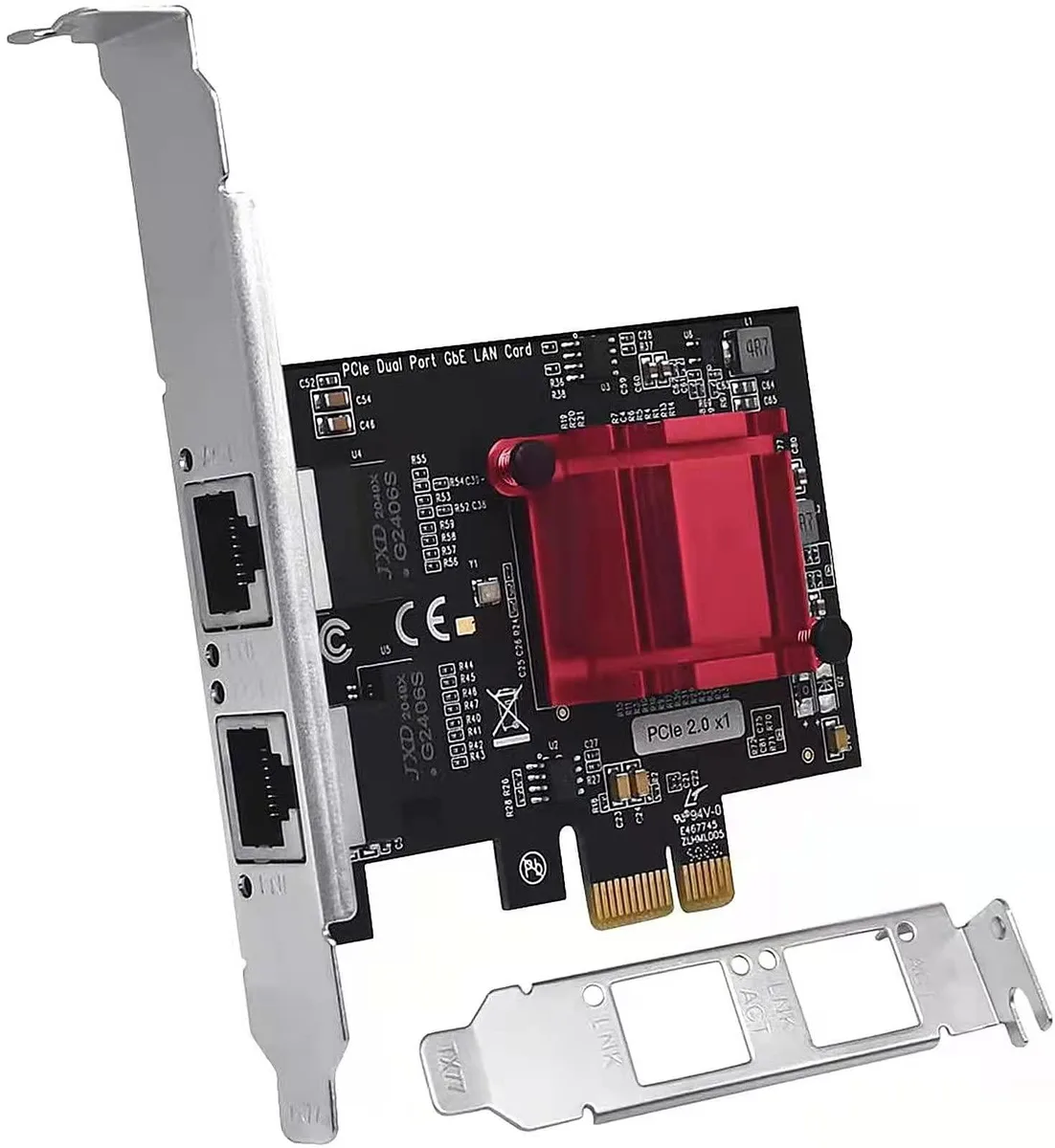 C&N C&N SAE-TXA094 Dual-Port PCIe Gigabit Network Card — 제품 사진