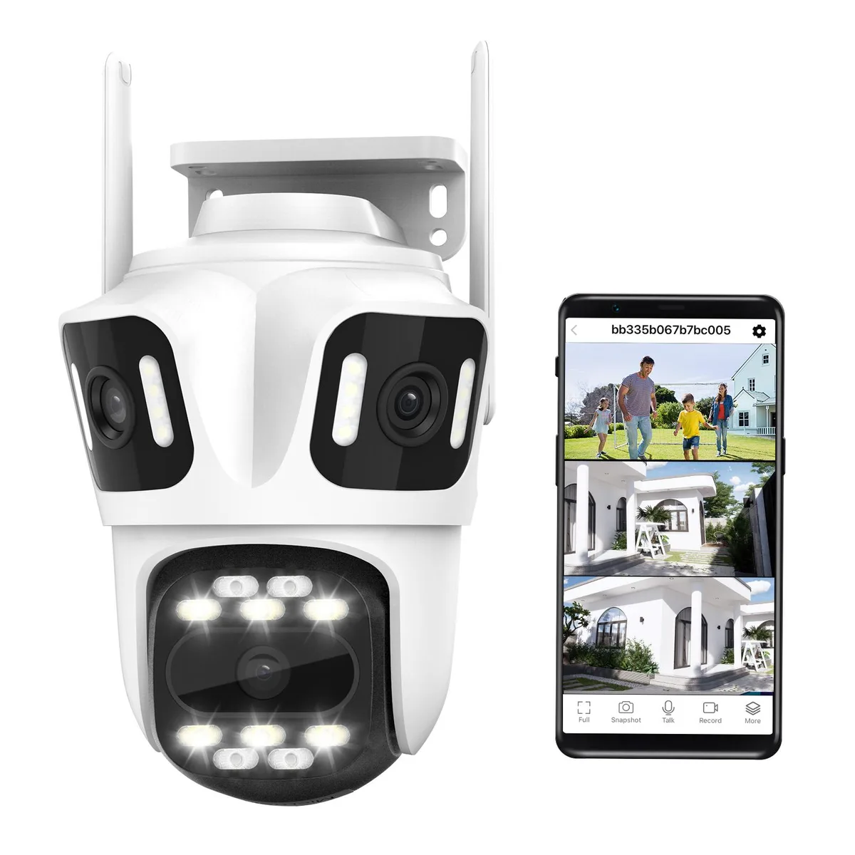 INSEETECH INSEETECH INC004 4K 3-Lens 360° Pan/Tilt WiFi Network Camera — product photo