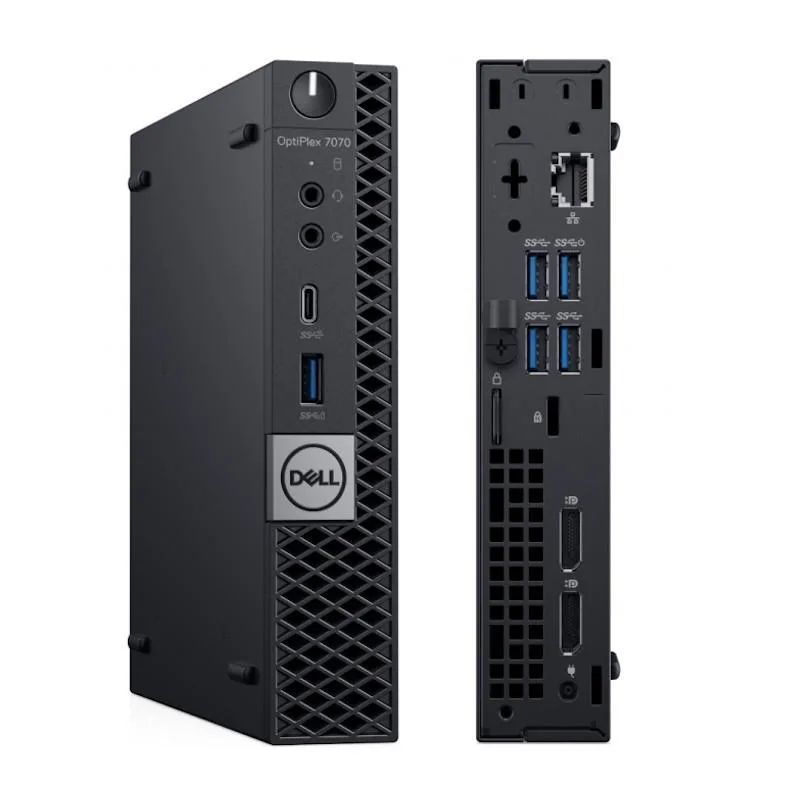 Small black rectangular desktop tower, micro form factor