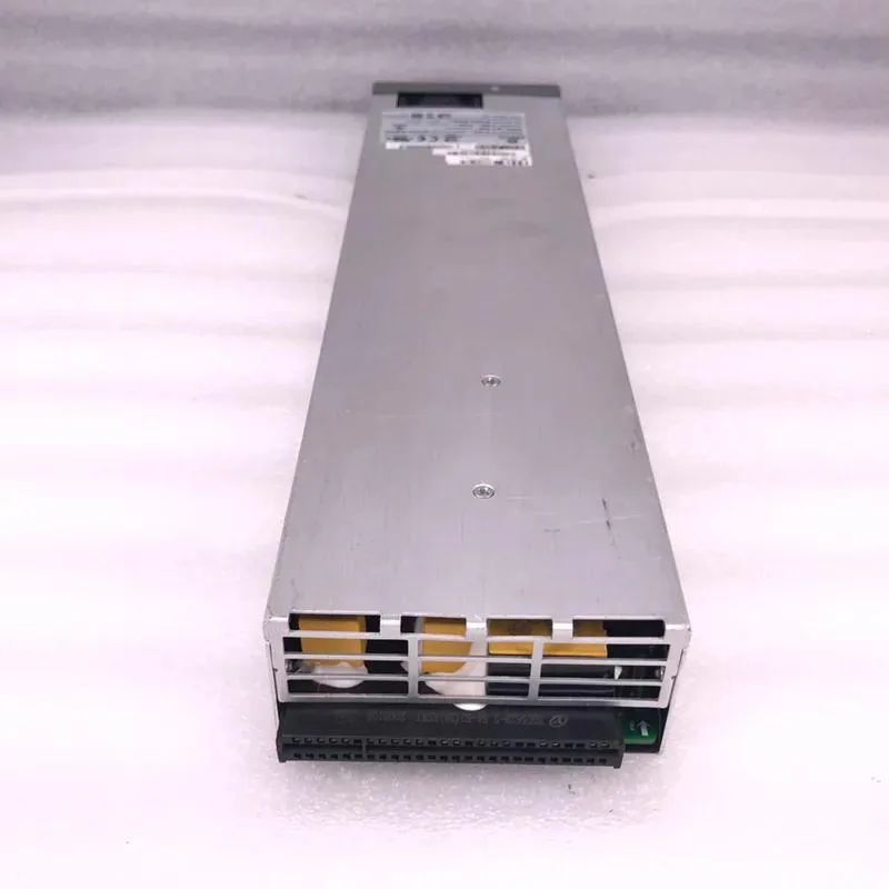 Rectangular metal power supply module with ventilation slots