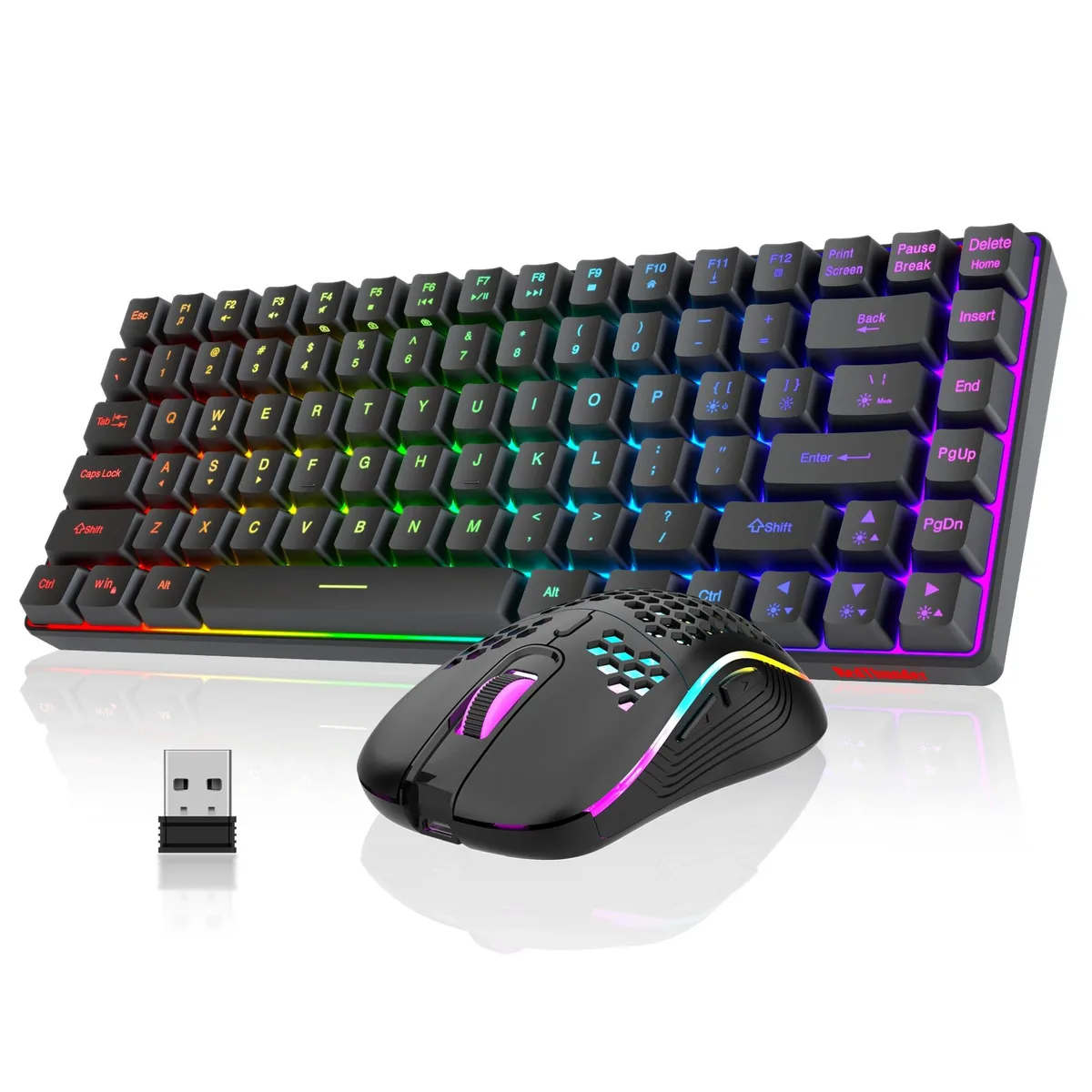 RedThunder K84 75% Wireless Gaming Keyboard & Mouse Combo (Black) — termékfotó