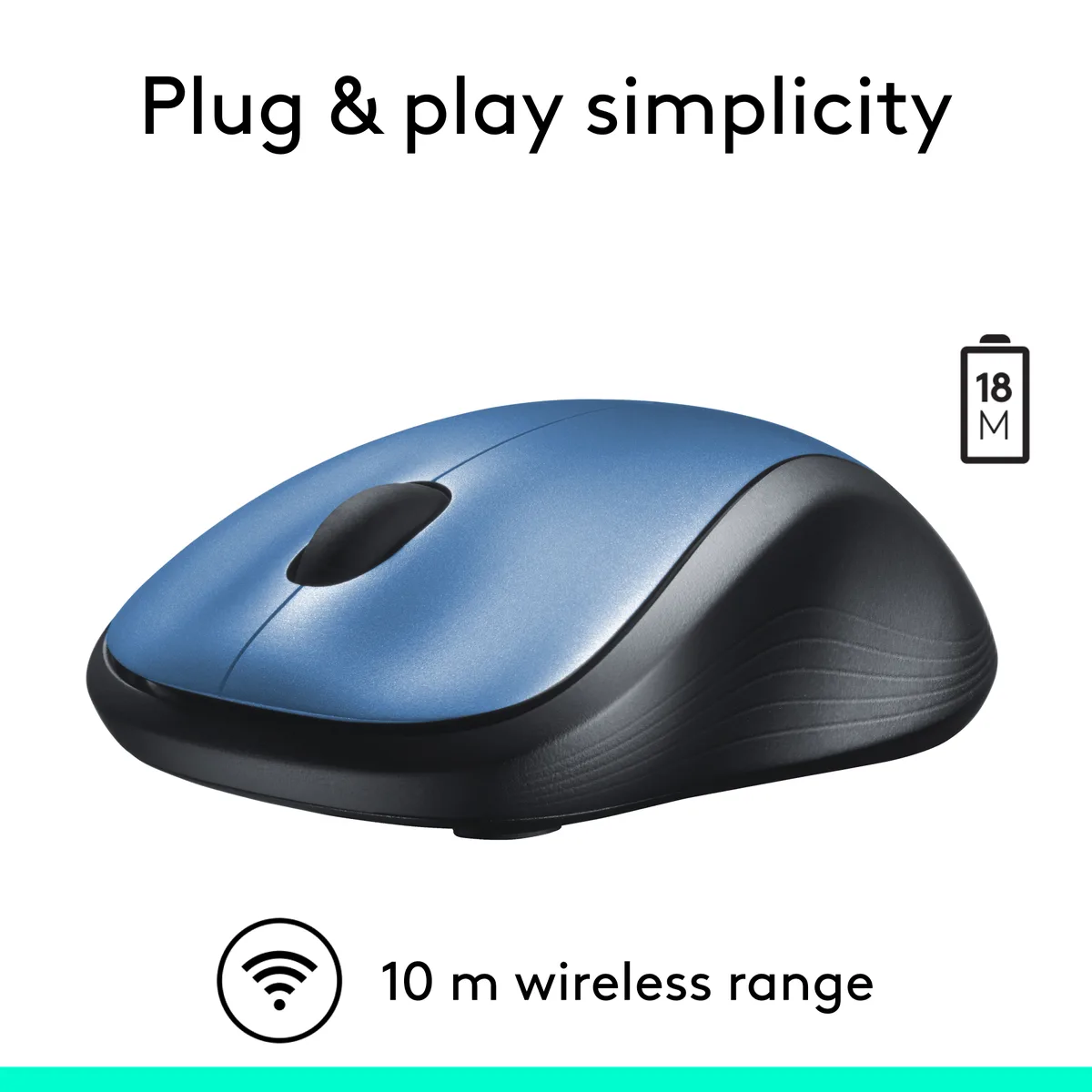 Logitech Logitech 910-001917 M310 Peacock Blue RF Wireless Optical Mouse — foto do produto