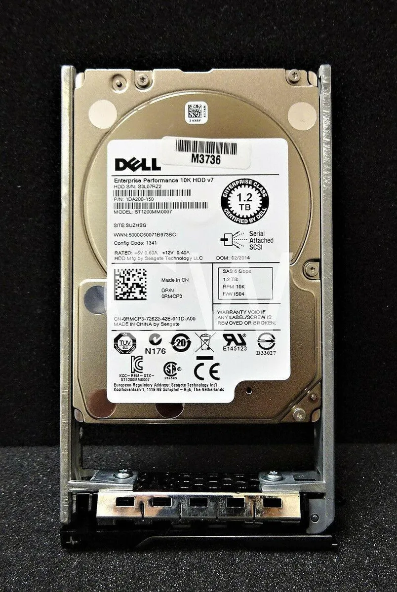 2.5 inch SAS hard drive with Dell R series caddy tray