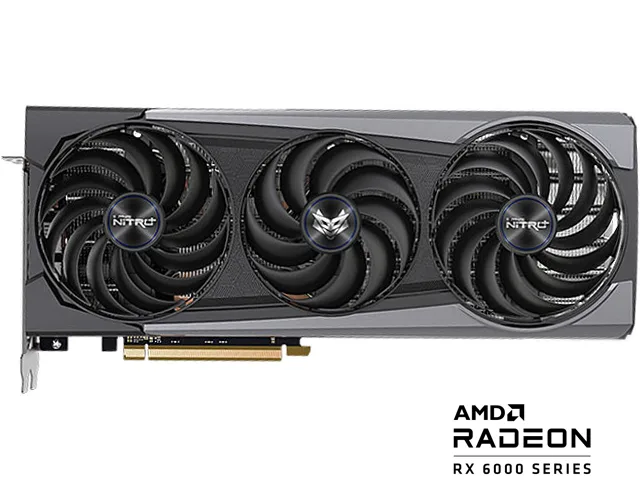 Sapphire NITRO+ Radeon RX 6800 graphics card with triple-fan cooler and metal backplate