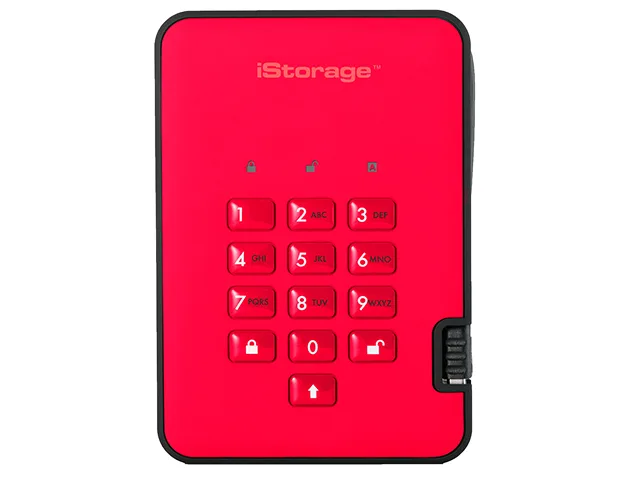 iStorage iStorage diskAshur2 500GB Red portable hard drive — zdjęcie produktu