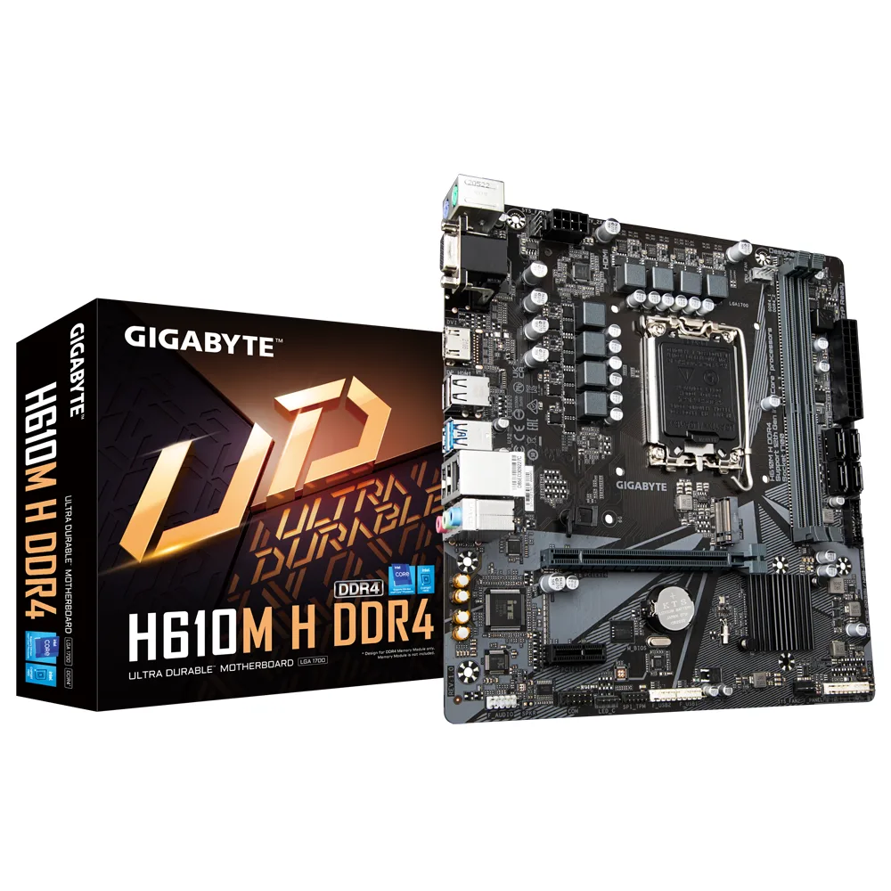 GIGABYTE GIGABYTE H610M H DDR4 Intel motherboard LGA1700 — photo du produit