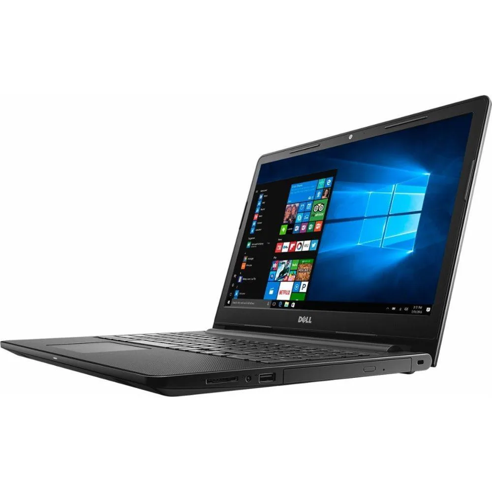 Black Dell Inspiron 15.6 inch touchscreen laptop closed view