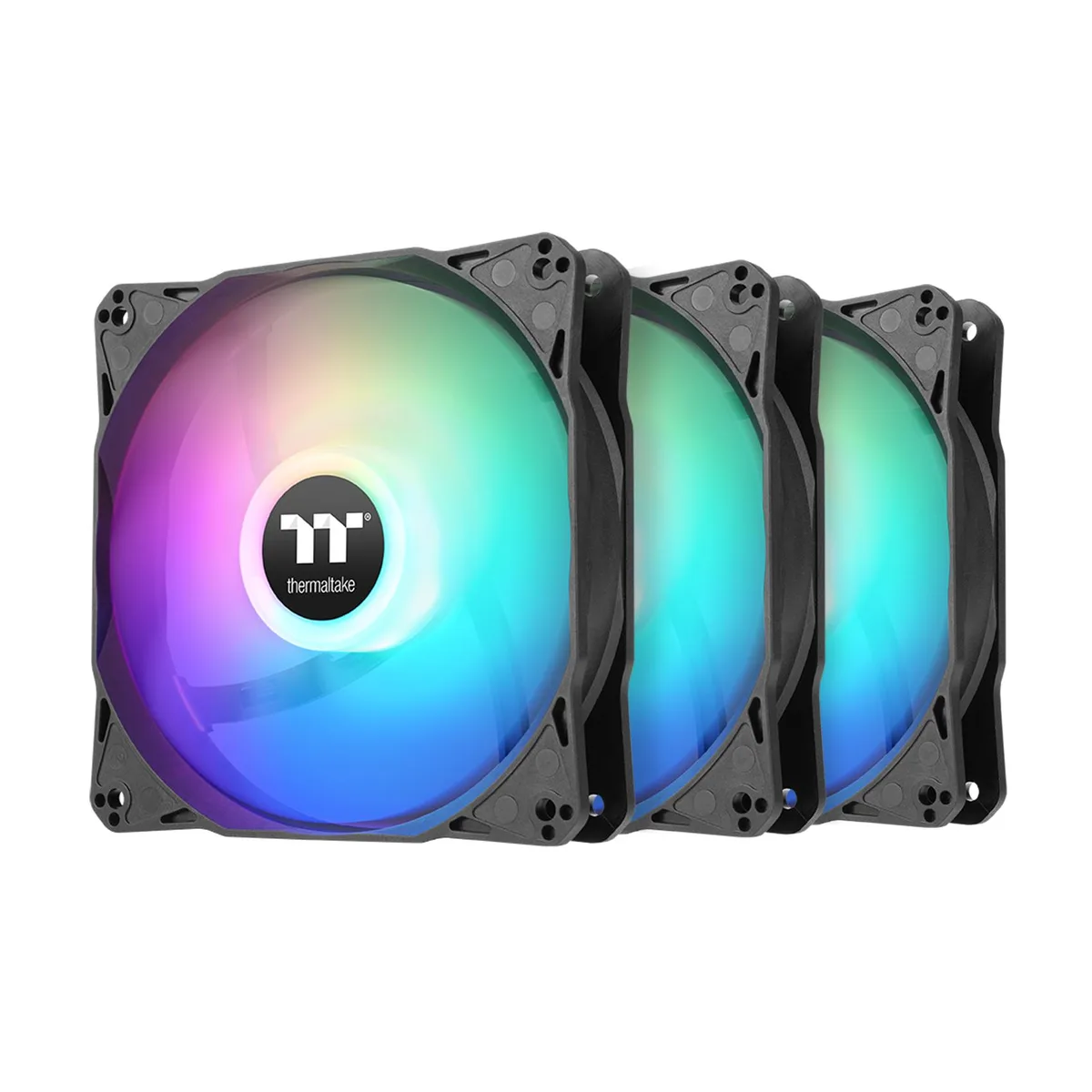 Thermaltake Thermaltake CL-F204-PL12SW-A LE120 ARGB PWM 120mm case fan 3-pack 500-1500 rpm 66.1 CFM — ภาพสินค้า
