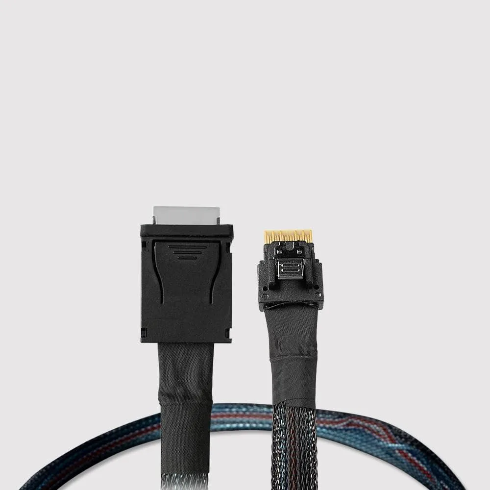 LORDWORLD LORDWORLD MB402L-B SlimSAS 4i SFF-8654 to OCuLink 4i SFF-8611 Cable .5m — product photo