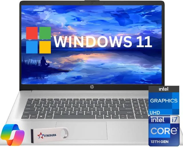 HP HP 17 laptop i7-1355U 32GB 1TB SSD 17.3" FHD Silver Copilot — photo du produit