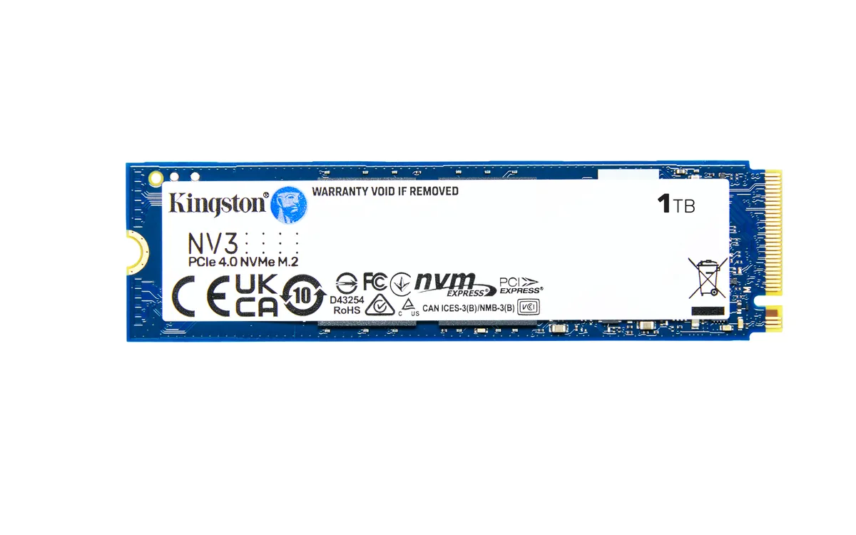 Kingston Technology Corp. Kingston Technology Corp. SNV3S/1000G 1TB M.2 2280 PCIe 4.0 x4 NVMe internal SSD — product photo