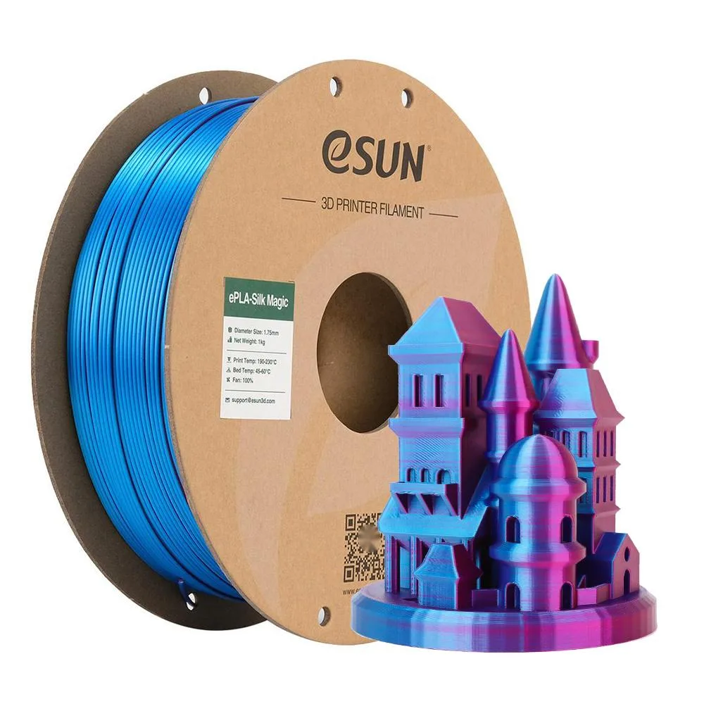 eSUN eSUN Silk Magic PLA Filament 1.75mm Dual Color Red Blue 1KG — foto del producto