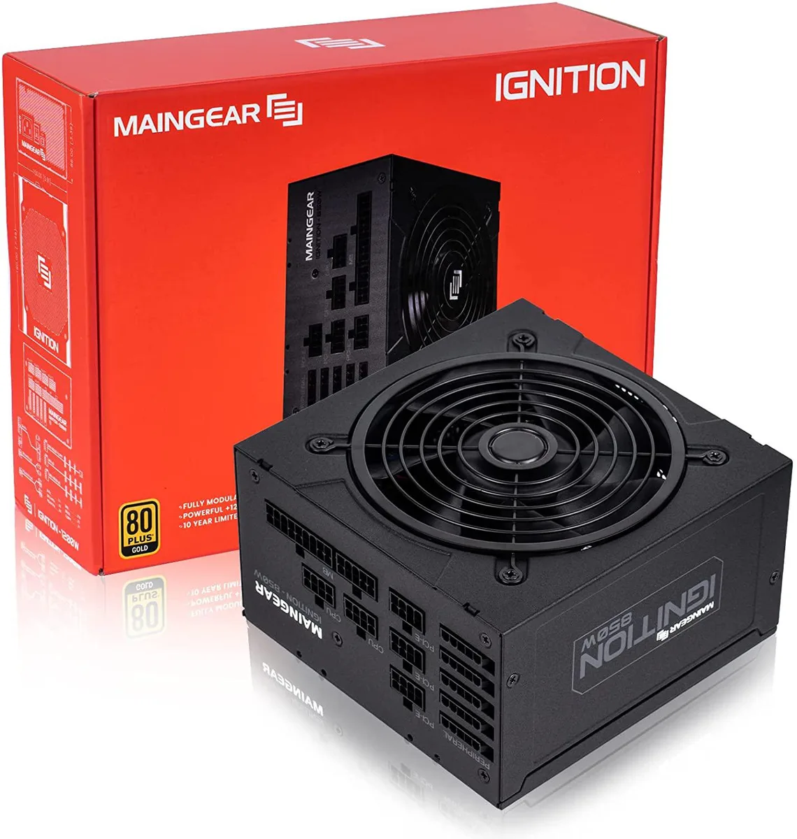 MAINGEAR MAINGEAR Ignition 850W 80 Plus Gold ATX Fully Modular Power Supply — fotografie produktu