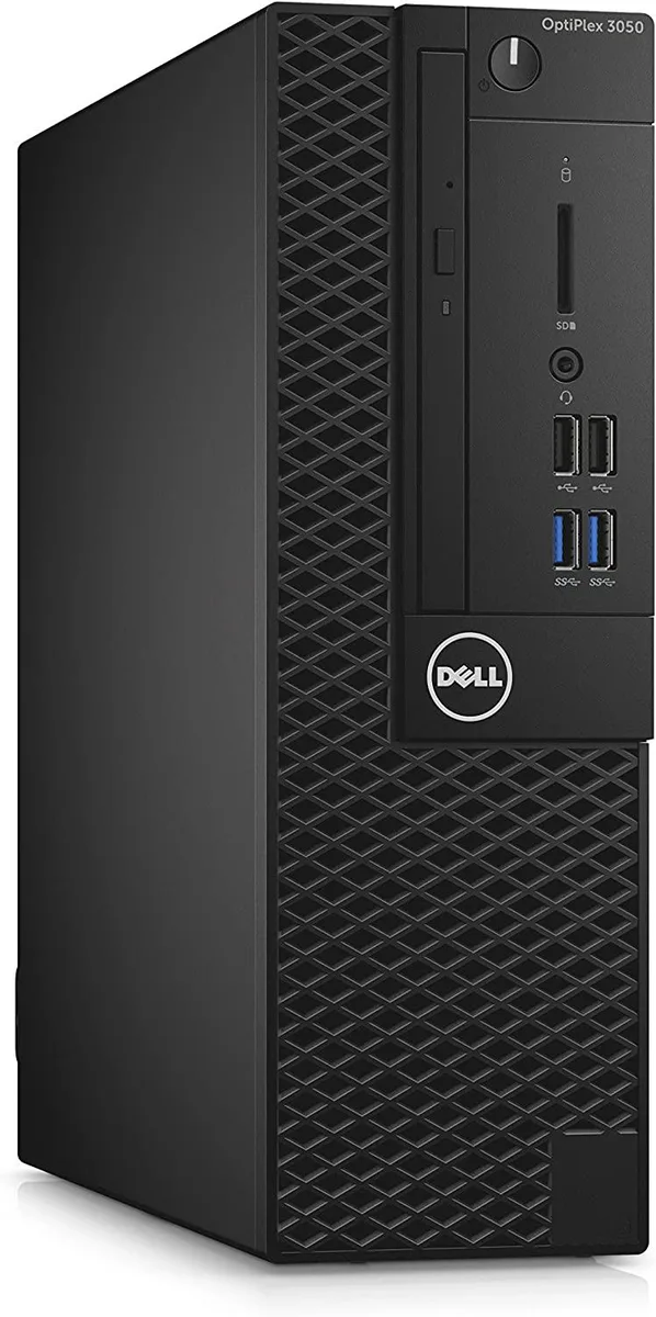 Small black Dell OptiPlex 3050 SFF desktop tower