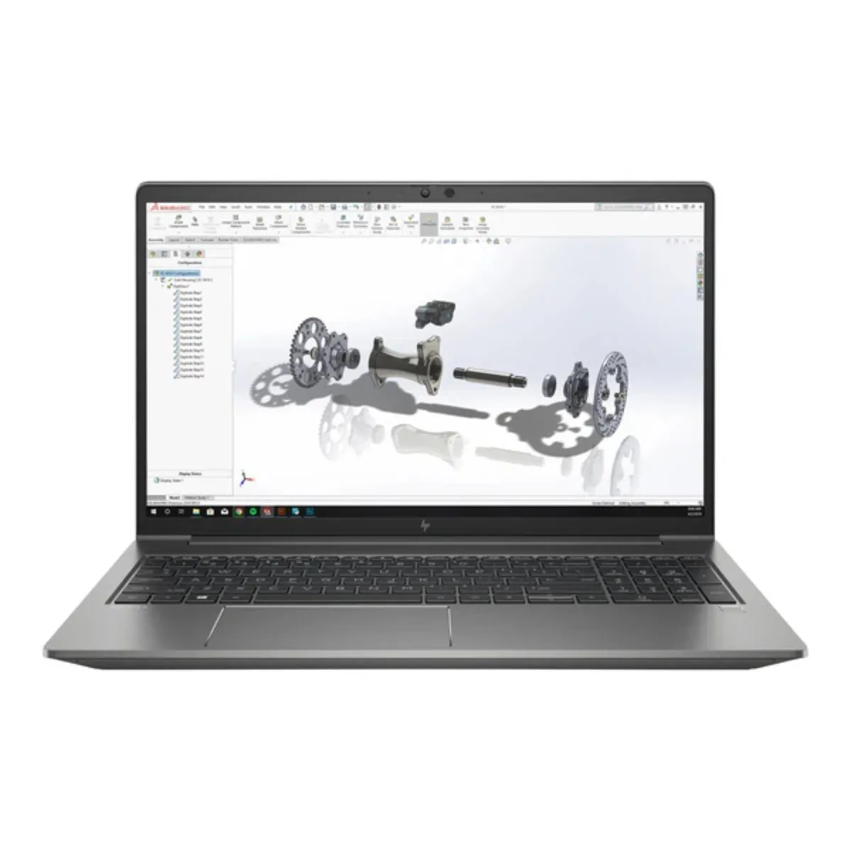 Gray HP ZBook Power G7 15.6 inch laptop closed lid matte finish