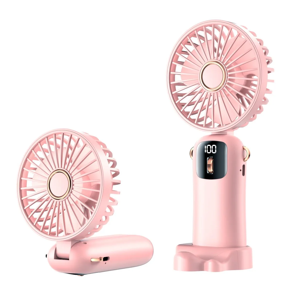  Westinghouse S12 Pro fan accessory 1-100 speeds 16h USB-C 360° airflow Pink — product photo