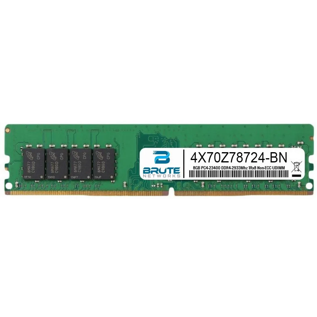 Green rectangular DDR4 UDIMM module with black memory chips and gold edge connectors