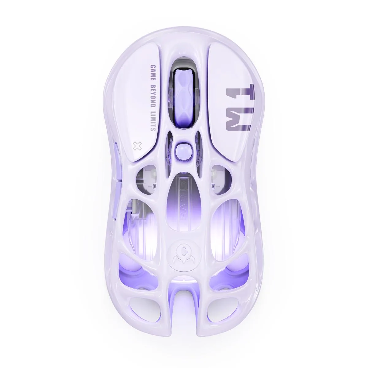 Lavender purple lightweight magnesium alloy skeletal gaming mouse