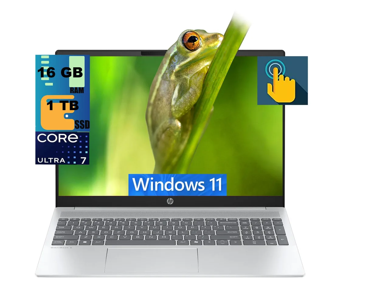 HP HP OmniBook 5 16 laptop Intel Core Ultra 7 255U 16GB 1TB SSD — product photo