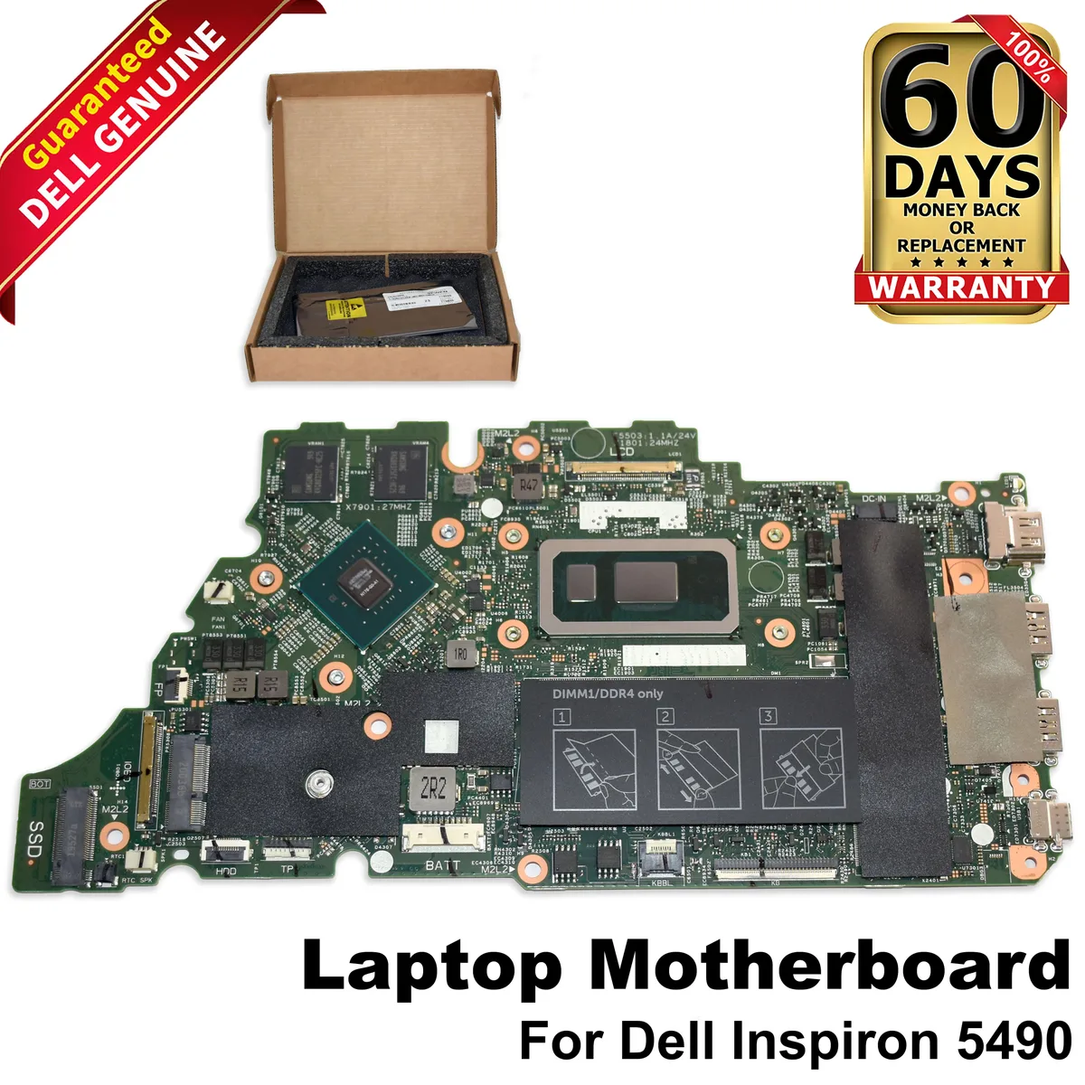 DELL DELL Inspiron 5490 Motherboard FKDCV i5-10210U 4GB DDR4 laptop replacement part — product photo
