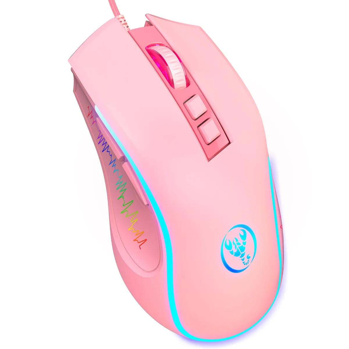 Corn Electronics Corn Electronics Gaming Mouse Pink 3600 DPI 6 Buttons Type-C — photo du produit