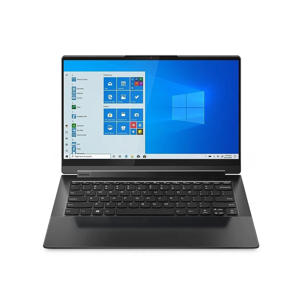 Lenovo Aspire One 9i 14 inch touchscreen laptop in shadow black finish