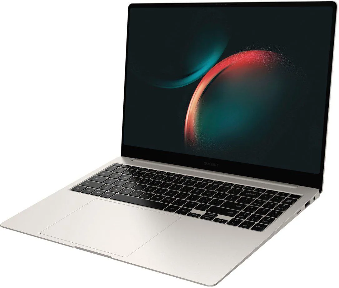 Beige 14-inch AMOLED laptop, thin and light