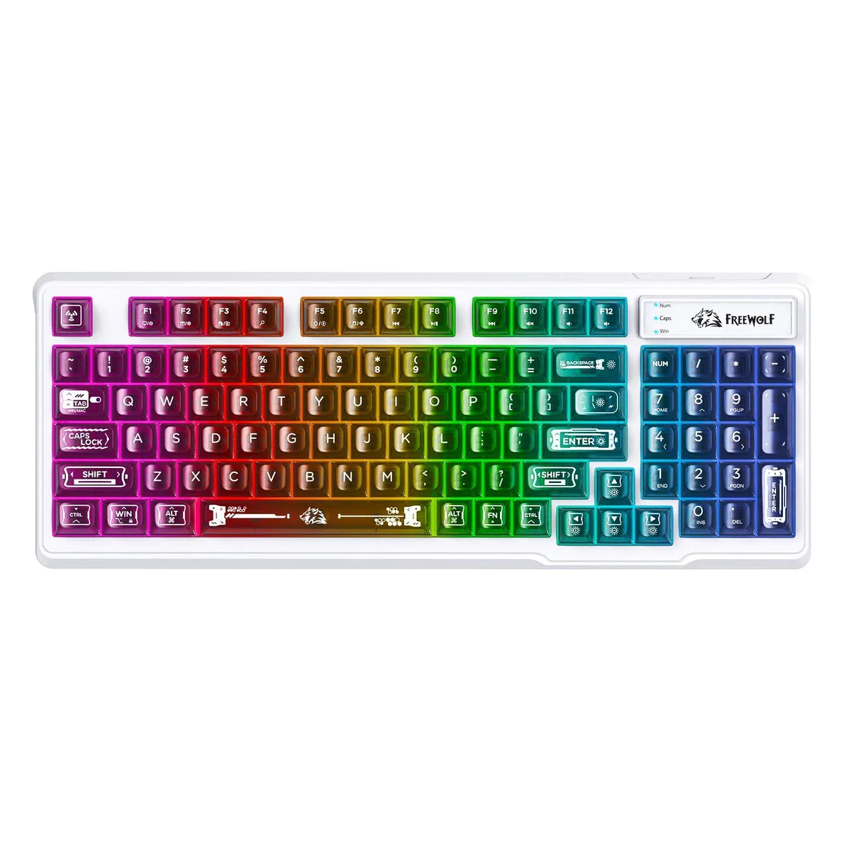 ZIYOU LANG M95 Transparent Membrane Gaming Keyboard — toote foto