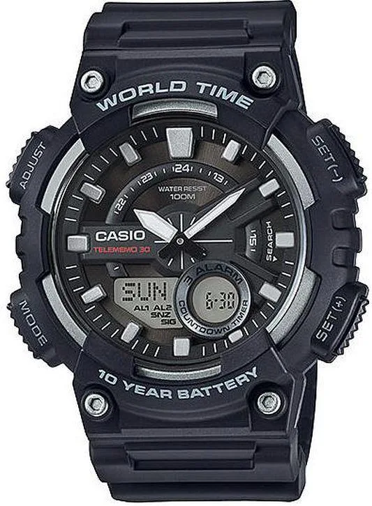 CASIO CASIO AEQ110W-1AV World Time Telememo 30 watch — product photo