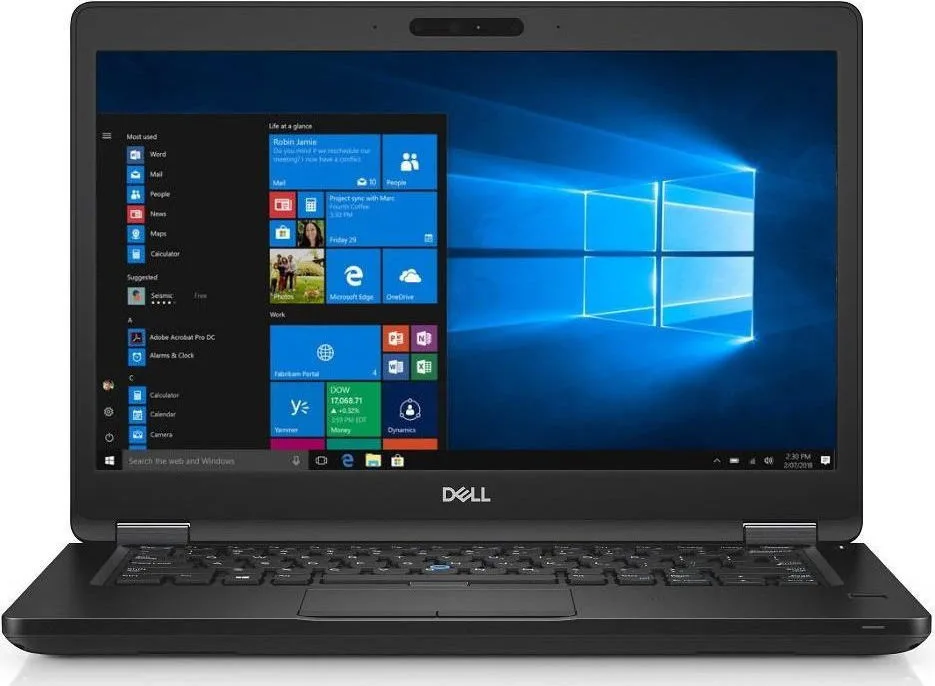 Black Dell Latitude 5490 14.0 inch FHD non-touch laptop closed view