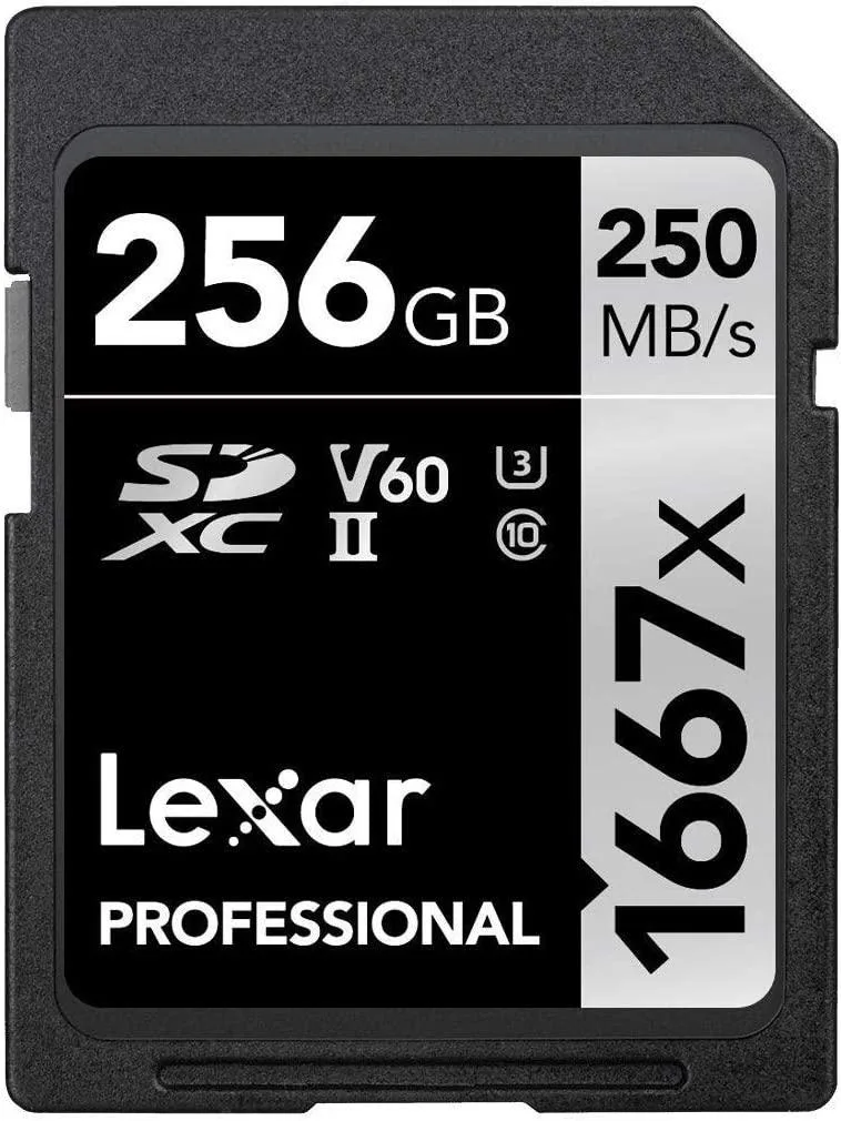Lexar Lexar Professional 1667x 256GB SDXC UHS-II/U3 memory card (LSD256CBNA1667) — 제품 사진