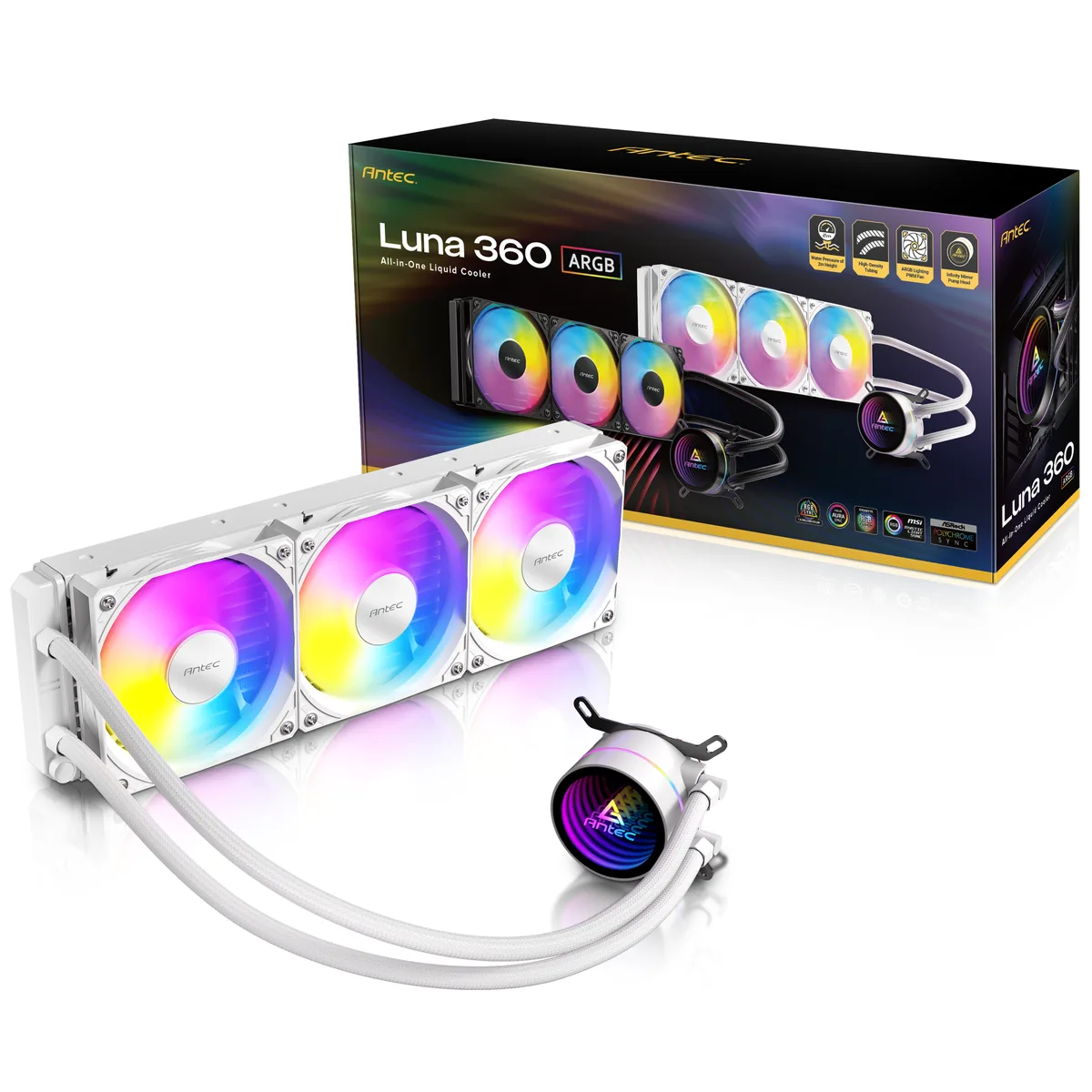 Antec Antec Luna 360 ARGB White liquid cooler — Produktfoto