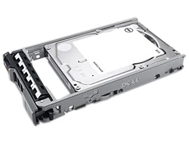 Silver 2.5 inch Dell SAS hard drive with green circuit board