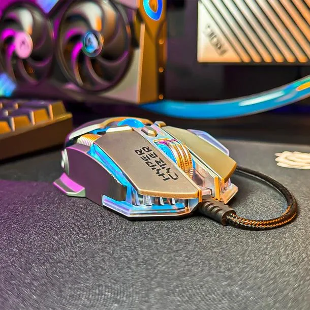 Hyper Cyber Hyper Cyber Gaming Mouse Gray Wired 16000 DPI RGB — photo du produit